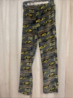 Men’s Grey & Yellow 'Legend' Graphic Jogger Pants Loungewear Pajamas